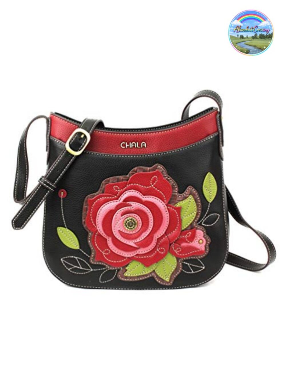 CHALA Crescent Crossbody Bag Faux Leather Adjustable Strap